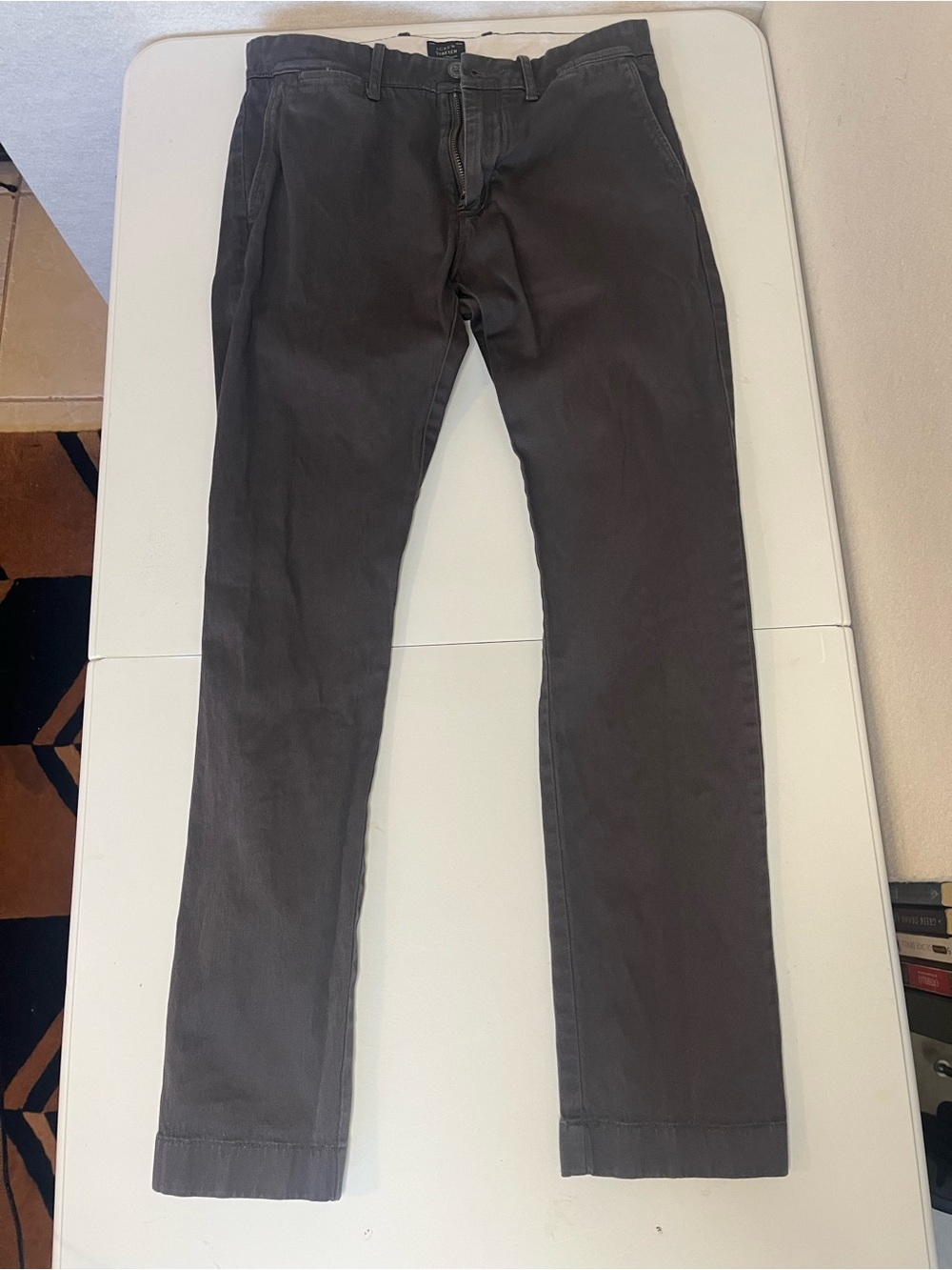 J. Crew Men's 484 slim fit Chinos in gray